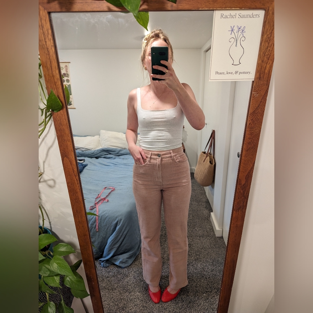 SOLD! Reformation pink corduroy pants